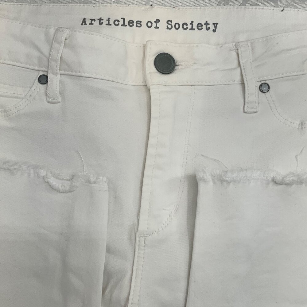 Articles Of Society Women's Saran Skinny Whitehall Distressed Jeans Size 31‎